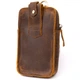 Вместительная сумка мужская поясная Vintage Bag 20419 Коричневая - изображение 2