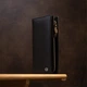 Універсальний вертикальний шкіряний гаманець-клатч ST Leather чорного кольору з блискавкою (bg193fash71) - зображення 8