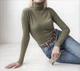 Гольф Moni&co тонкой вязки L/XL оливковый 15-0051 - изображение 2