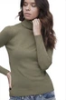 Гольф Moni&co тонкой вязки L/XL оливковый 15-0051 - изображение 3