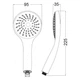 Лейка для ручного душа Lidz Niagara 01 98 мм округлая LDNIA01CRM22034 Chrome - изображение 2