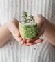 Керамічний горщик для рослин Mini Plant розмір XS 5,2х5,1см Квдратний Песто Зелений - зображення 3