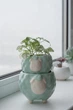 Керамічне кашпо для рослин Mini Plant Овечка тваринка м’ятна, розмір 7,5 х 8,5см - зображення 6