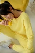 Женский спортивный костюм ONIOS Loungewear Tracksuit без капюшона Лимонный S 2358 - изображение 4