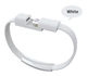 Кабель браслет силиконовый USB&nbsp; - Micro USB 0,195м белый (A0010) - изображение 1