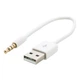Дата кабель USB 2.0 AM to 3.5mm M 0.15m for iPod Shuffle Charge&Sync White Extradigital (KBA1651) - зображення 2