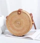 Женская круглая плетеная сумочка Rattan Bali 18х8 см из ротанга на кнопке - изображение 9