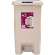 Ведро для мусора 45 л с крышкой и педалью пластиковое MVM BIN-01 45L BEIGE - изображение 6
