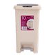 Відро для сміття з кришкою і педаллю MVM BIN-01 10L BEIGE (10 л) Бежеве - зображення 2