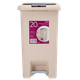 Відро для сміття з кришкою і педаллю MVM BIN-01 20L BEIGE (20 л) Бежеве - зображення 2