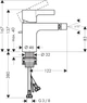 Змішувач Hansgrohe Metris S для біде 31261000 - зображення 2