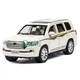 Машинка коллекционная игрушечная ТК Union Group Toyota Land Cruiser металлическая с подсветкой фар 1:24 Белый (2474881) - изображение 3