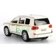Машинка коллекционная игрушечная ТК Union Group Toyota Land Cruiser металлическая с подсветкой фар 1:24 Белый (2474881) - изображение 5