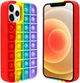 Чехол антистрес поп ит для телефона Apple iPhone 12 Pro Max Red-Violet - изображение 1