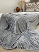 Плед Koloco Полоска Шарпей 200X230см Серо-Голубой - изображение 2