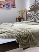 Плед Koloco Полоска Шарпей 200X230см Оливковый - изображение 4