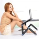 Столик трансформер для ноутбука Laptop Table T9 подставка портативная с вентилятором - изображение 6