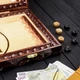 Нарди ручної роботи STRYI, ексклюзивне різьблення по дереву, 60x30см, Н-0009 - зображення 6