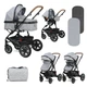 Детская коляска Lorelli Lora set Cool Grey Elephants - изображение 11