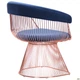 Крісло Roller, rose gold, royal blue 760*690*590 Сталь/Текстиль, колір рожеве золото/синій AMF - зображення 5