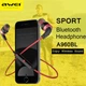 Беспроводные блютуз наушники для телефона с микрофоном Awei A960BL вакуумные вкладыши для андроид и iOS спортивные для бега Bluetooth 4.0 зарядка USB Красные (47955) - изображение 5
