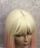 Парик LILY Ombre Blond каре розово-белый омбре, с имитацией кожи, термостойкое волокно - изображение 4