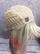 Парик LILY Ombre Blond каре розово-белый омбре, с имитацией кожи, термостойкое волокно - изображение 5
