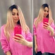 Парик на сетке Lace Wig INNIS № 1BtPink длинный розовый, омбре, 60 см, термостойкое волокно - изображение 7
