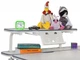 Дитячий стіл Ergokids TH-320 стільниця біла / накладки на ніжках сірі TH-320 W/G - зображення 4