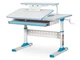 Дитячий стіл Ergokids TH-320 стільниця біла / накладки на ніжках блакитні TH-320 W/BL - зображення 1