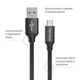 Дата кабель USB 2.0 AM to USB-C 2.0m black ColorWay (CW-CBUC008-BK) - изображение 2