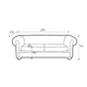 3-місний диван Manchester Wersal 205x74x100 (MANCHESTER_3) 082358 - зображення 2