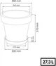 Горшок для цветов Prosperplast LOFLY Н-37см серый (70715-405) - изображение 4