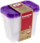 Комплект емкостей для СВЧ Keeeper Fredo Fresh 3х1.0 л с фиолетовыми крышками (KEE-674) - изображение 1