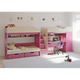 Триярусна ліжко KidsBunkBed K-087 венге світлий 1844×834×1660 мм - зображення 1