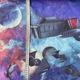 Ткань перкаль Тиротекс с космосом, планетами и космическими кораблями, ш. 220 см, пог.м. (2445) - изображение 4