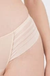 Жіночі труси стрінги Giulia Allegra 2201/20 S Beige, трусики з сітчастими вставками, з мікрофібри, жіноча білизна - зображення 4