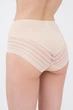 Жіночі труси сліпи з високою талією Giulia Allegra 2301/20 XXL Beige, трусики з мікрофібри, з прозорими смужками - зображення 5