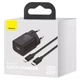 СЗУ Baseus Super Si Quick Charger 20W (1USB-C) + кабель Type-C to Lightning (TZCCSUP-B) Черный - изображение 6