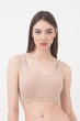 Бесшовный топ на широких бретелях Giulia TANK TOP S/M Beige-naturale, бесшовные кроп топы Джулия - изображение 2