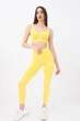 Спортивные бесшовные легинсы с высокой талией Giulia LEGGINGS ENERGY L/XL Yellow-illuminating, эластичные для фитнеса, для йоги и бега - изображение 3