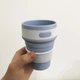 Складная туристическая силиконовая чашка Collapsible 350 мл Синий (Ks46457555768) - изображение 3