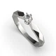Каблучка Lunet Jewellery з білого золота, з діамантом 16 розмір 22991121 - изображение 1