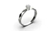 Каблучка Lunet Jewellery з білого золота, з діамантом 16 розмір 22991121 - изображение 2