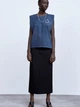 Футболка Zara 1165/651/400 S Синяя с принтом (SZ01165651400025) - изображение 3