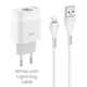 Зарядне Hoco 2хUSB 2.4A + кабель Lightning C73A Glorious set White (C73A_L) - зображення 4