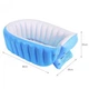 Детская надувная ванночка с подушкой и ножным насосом Intime Baby Bath Tub для купания ребенка со сливом 98X65X28 см Голубой (D-2019090675) - изображение 5