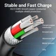 Кабель Type-C-Type-C Vention TPE Round PD 60W 3A 480Mbps 0.5m Black (COSBD) - зображення 6