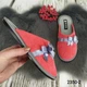 Тапочки женские домашние Белста коралловые закрытые вельвет 37 р (23,8 см) - изображение 4