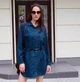 Платье рубашка 44 синее - изображение 1